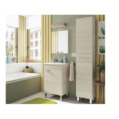 Columna De Baño Athena 2 Puertas+Cajón Roble