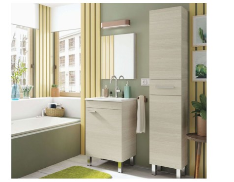 Columna De Baño Athena 2 Puertas+Cajón Roble