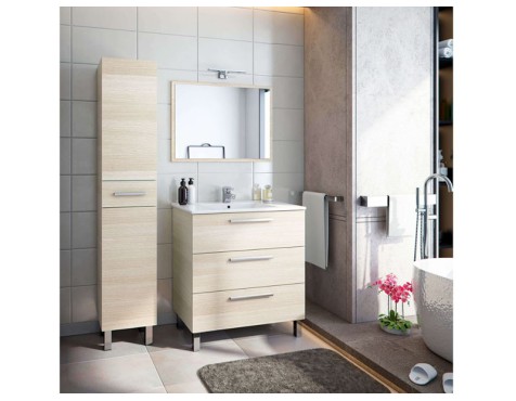Columna De Baño Athena 2 Puertas+Cajón Roble