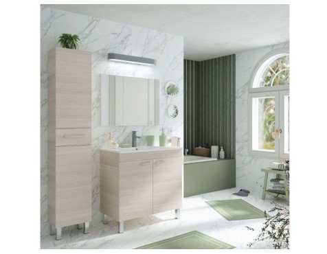 Columna De Baño Athena 2 Puertas+Cajón Roble