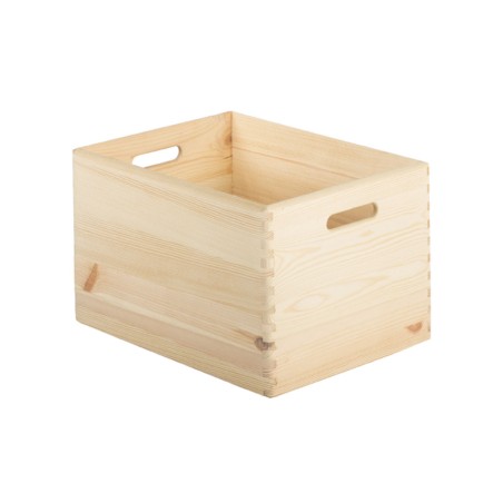 Caja De Almacenaje Madera De Pino Macizo Natural