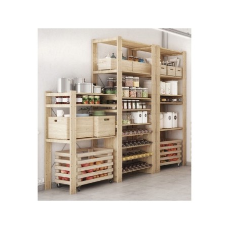 Caja De Almacenaje Madera De Pino Macizo Natural