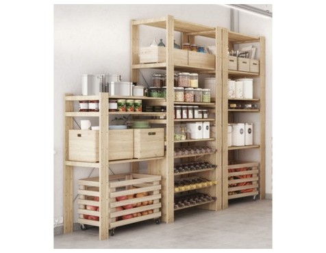 Caja De Almacenaje Madera De Pino Macizo Natural