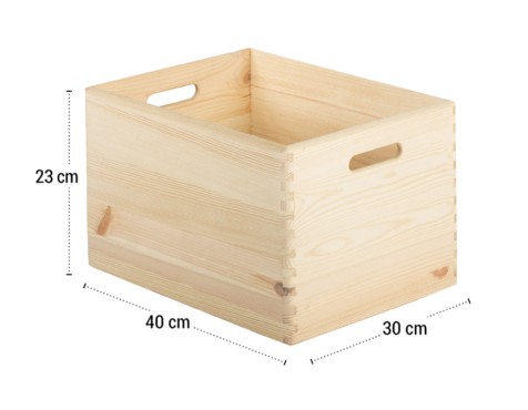 Caja De Almacenaje Madera De Pino Macizo Natural