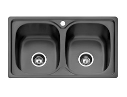 Aigüera Dublín 2 Cubetes Acer Inoxidable Negre