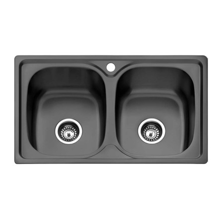 Aigüera Dublín 2 Cubetes Acer Inoxidable Negre