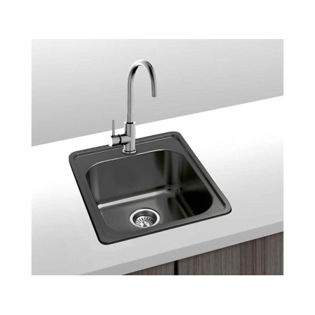 Aigüera Zurich 1 Cubeta Acer Inoxidable Negre