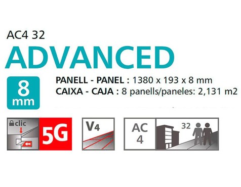 Suelo Laminado Advanced Roble Premium Gris