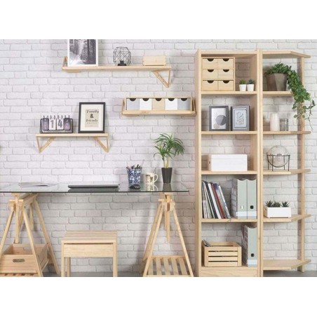 Cajonera 3X2 Minibloc Pino Macizo Natural