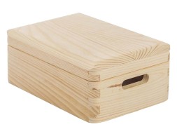 Caja Con Tapa Pino Macizo Natural