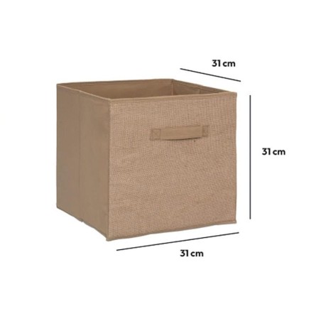Caja De Tela Yute Beige