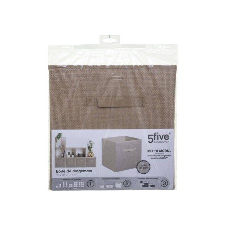 Caja De Tela Yute Beige