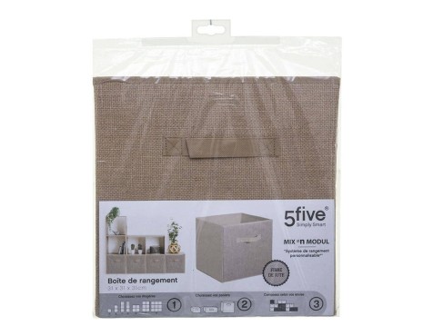 Caja De Tela Yute Beige