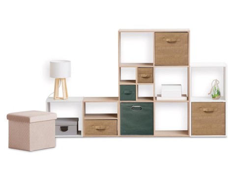 Caja De Tela Yute Beige