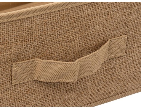 Caja De Tela Yute Beige