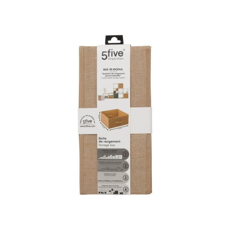Caja De Tela Yute Beige