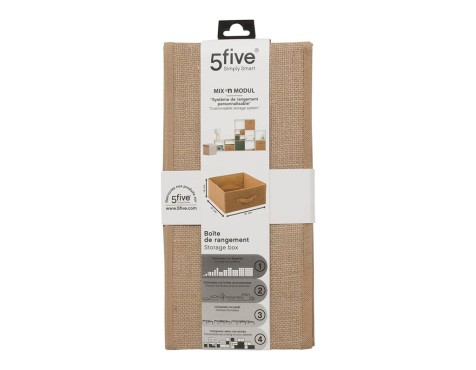 Caja De Tela Yute Beige