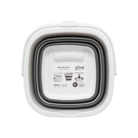 Cubo Plegable Blanco Gris 5 Lt