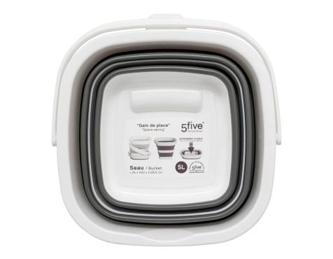 Cubell Plegable Blanc Gris 5 Lt