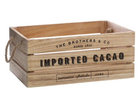 Caja De Madera Denys Natural L