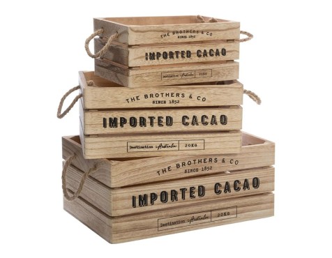 Caja De Madera Denys Natural L