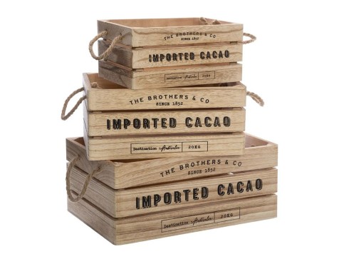 Caja De Madera Denys Natural M