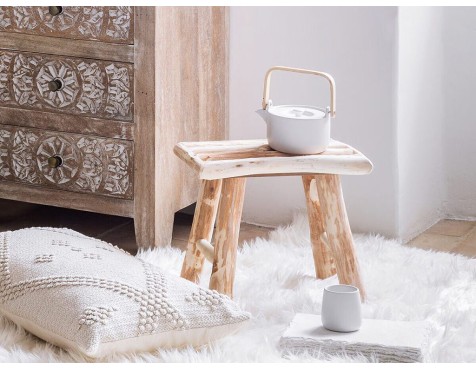 Tamboret De Fusta Woody Natural