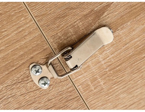 Mesa Extensible Aliaj Mdf Roble Claro Metal Negro