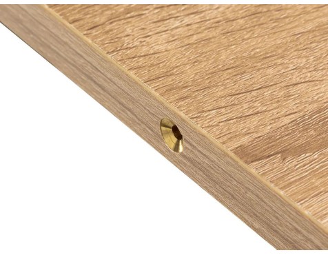 Mesa Extensible Aliaj Mdf Roble Claro Metal Negro