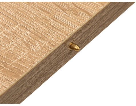 Mesa Extensible Aliaj Mdf Roble Claro Metal Negro