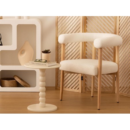Mesa Auxiliar Chamlo Madera De Pino Blanco