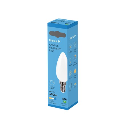 Bombilla Led Opal Filamentos Vela Garza Luz Fría