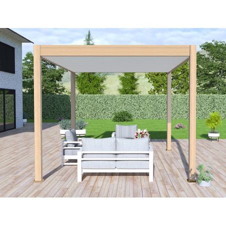 Pérgola Bioclimática 3X4 Madera/Blanca