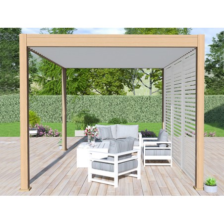 Pérgola Bioclimática 3X4 Madera/Blanca