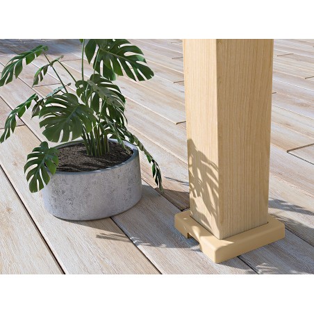 Pérgola Bioclimática 3X4 Madera/Blanca