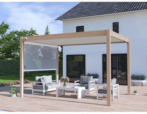 Pèrgola Bioclimàtica 3X4 Beix/Blanc