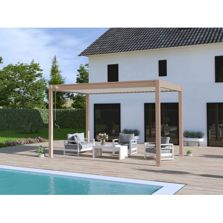 Pèrgola Bioclimàtica 3X4 Beix/Blanc