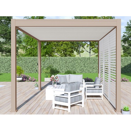 Pèrgola Bioclimàtica 3X4 Beix/Blanc