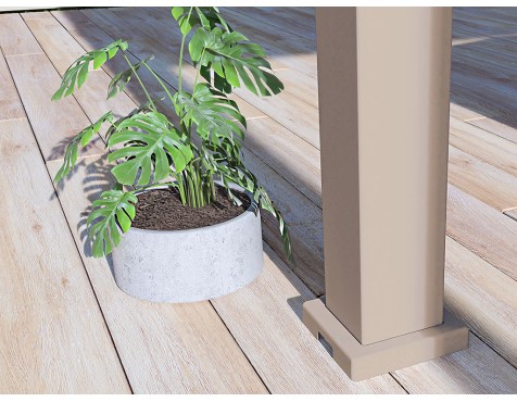 Pèrgola Bioclimàtica 3X4 Beix/Blanc