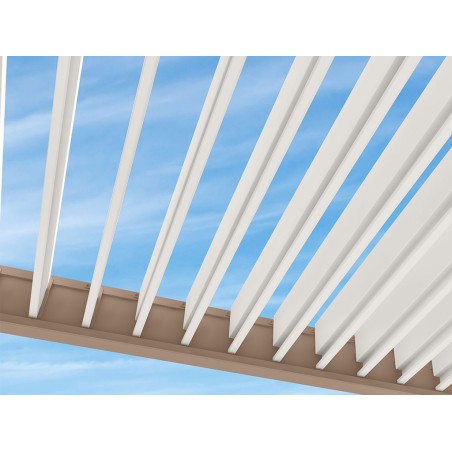 Pèrgola Bioclimàtica 3X4 Beix/Blanc