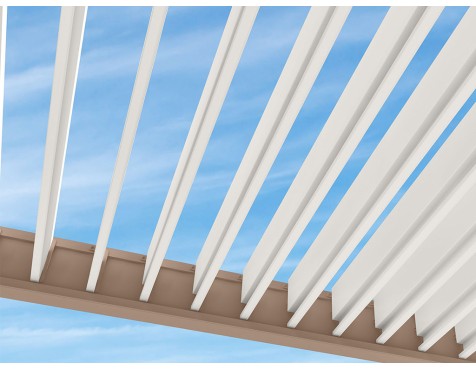 Pèrgola Bioclimàtica 3X4 Beix/Blanc
