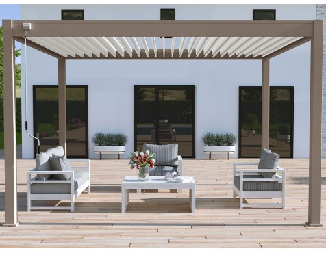 Pèrgola Bioclimàtica 3X4 Talp/Blanc