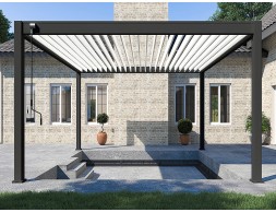 Pérgola Bioclimática 4X4 Antracita/Blanca