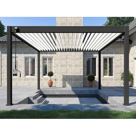 Pérgola Bioclimática 4X4 Antracita/Blanca