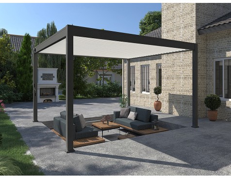Pérgola Bioclimática 4X4 Antracita/Blanca