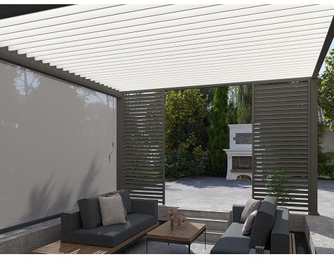Pérgola Bioclimática 4X4 Antracita/Blanca
