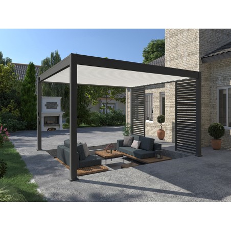 Pérgola Bioclimática 4X4 Antracita/Blanca