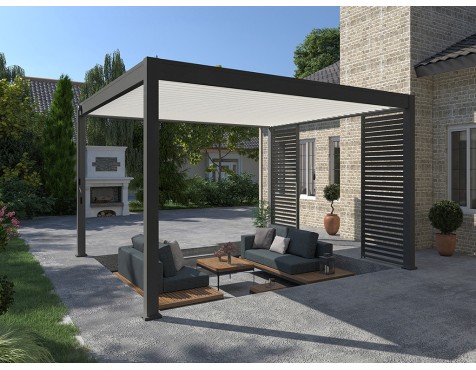 Pérgola Bioclimática 4X4 Antracita/Blanca