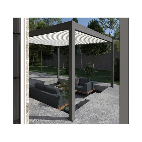 Pérgola Bioclimática 4X4 Antracita/Blanca