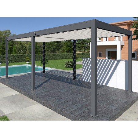 Pérgola Bioclimática 3X6 Antracita/Blanca